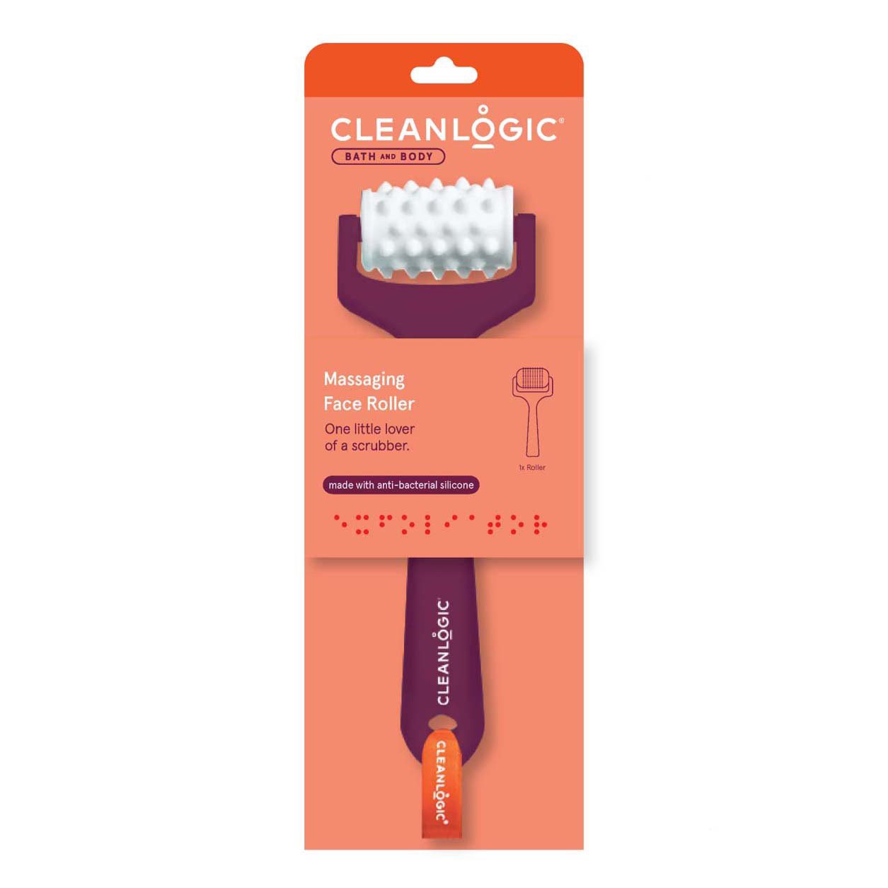 slide 1 of 1, cleanlogic Bath and Body Massaging Facial Roller 1 ea, 1 ct