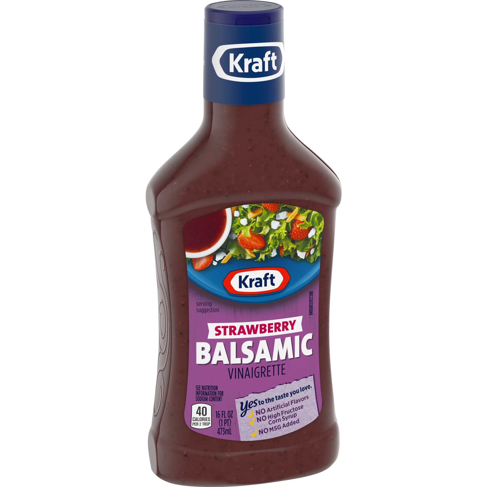 slide 2 of 6, Kraft Strawberry Balsamic Vinaigrette Salad Dressing, 16 fl oz