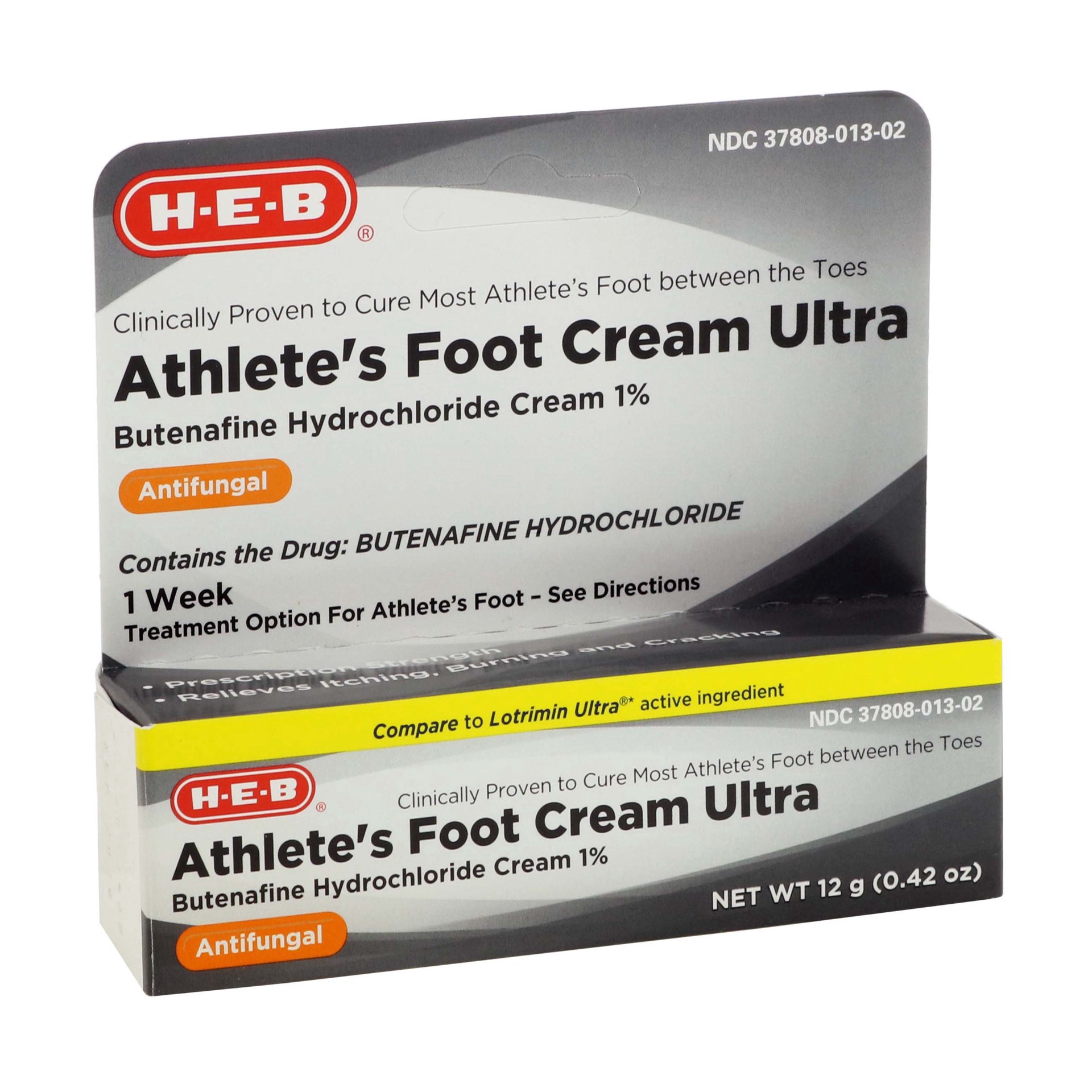 slide 1 of 1, H-E-B Athletes Foot Cream Ultra, 0.42 oz