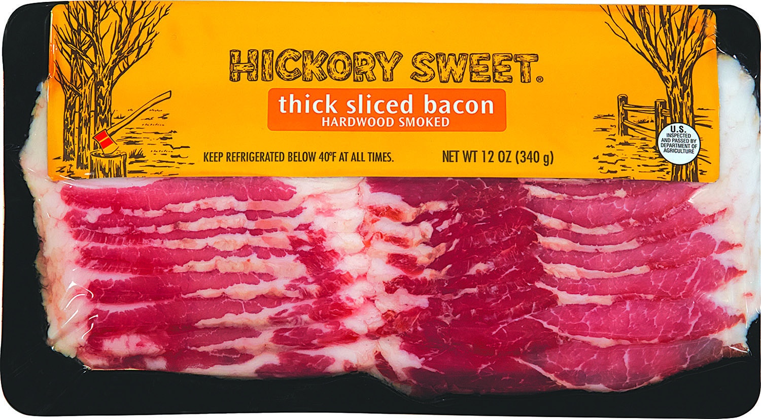 slide 1 of 1, Hickory Sweet Thick Bacon, 12 oz