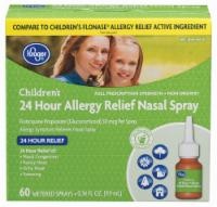 slide 1 of 1, Kroger 24 Hour Allergy Relief Nasal Spray For Children, 0.34 fl oz