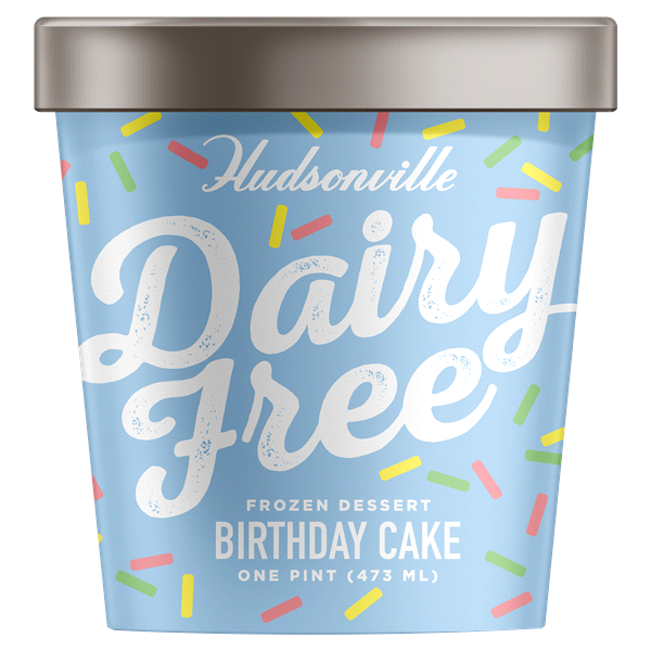 slide 1 of 1, Hudsonville Ice Cream Dairy Free Birthday Cake, 16 oz