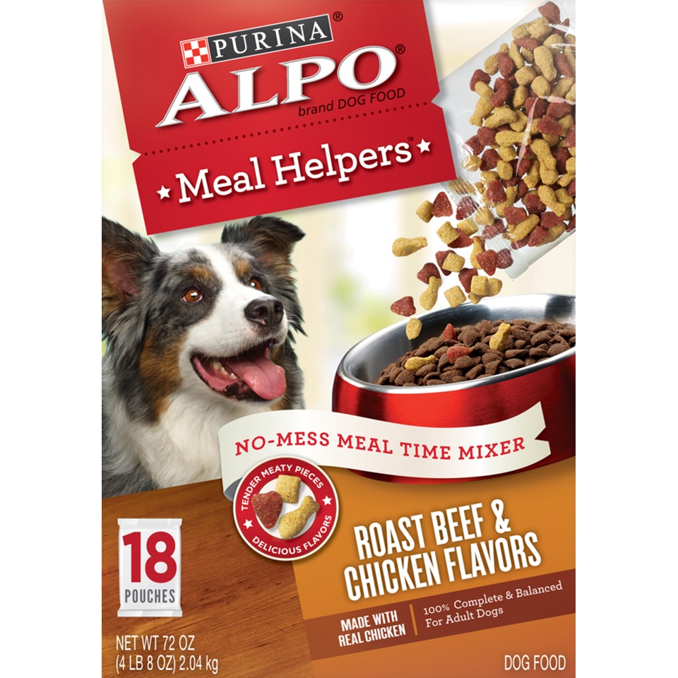 slide 1 of 1, ALPO Meal Helpers Roast Beef & Chicken Flavors Dog Food, 72 oz