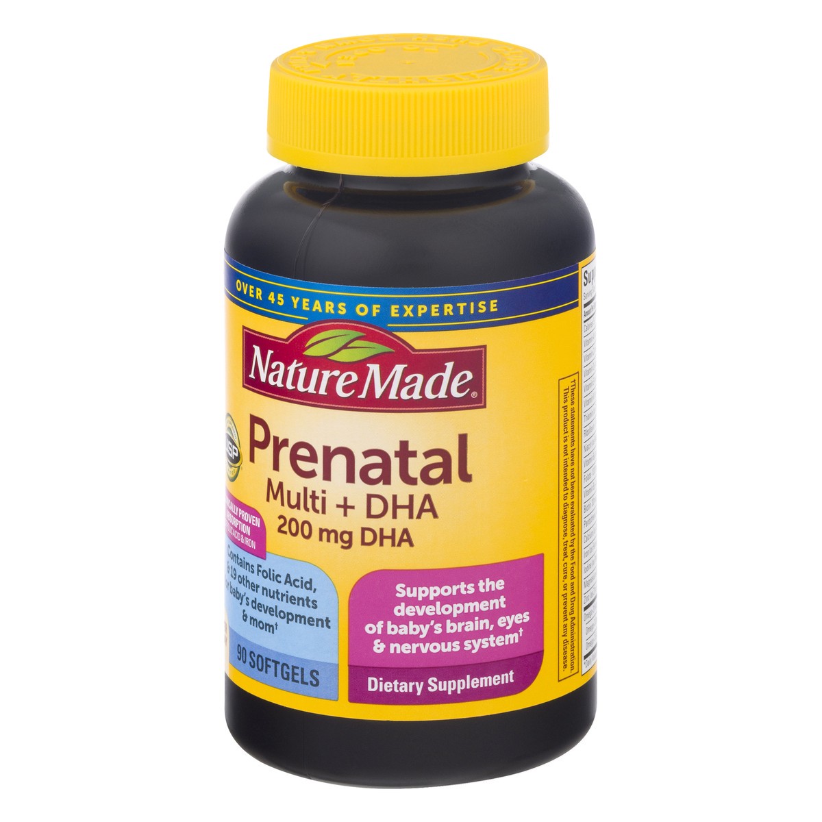 slide 5 of 9, Nature Made Prenatal Multivitamin with DHA, Multivitamin to Support Baby Development and Mom, 90 Day Supply, 90 ct