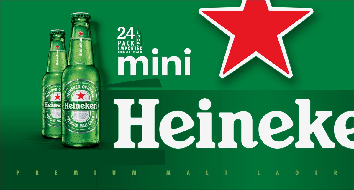 slide 1 of 4, Heineken 24 Pack Mini Beer 24 - 7 fl oz Bottles, 24 ct