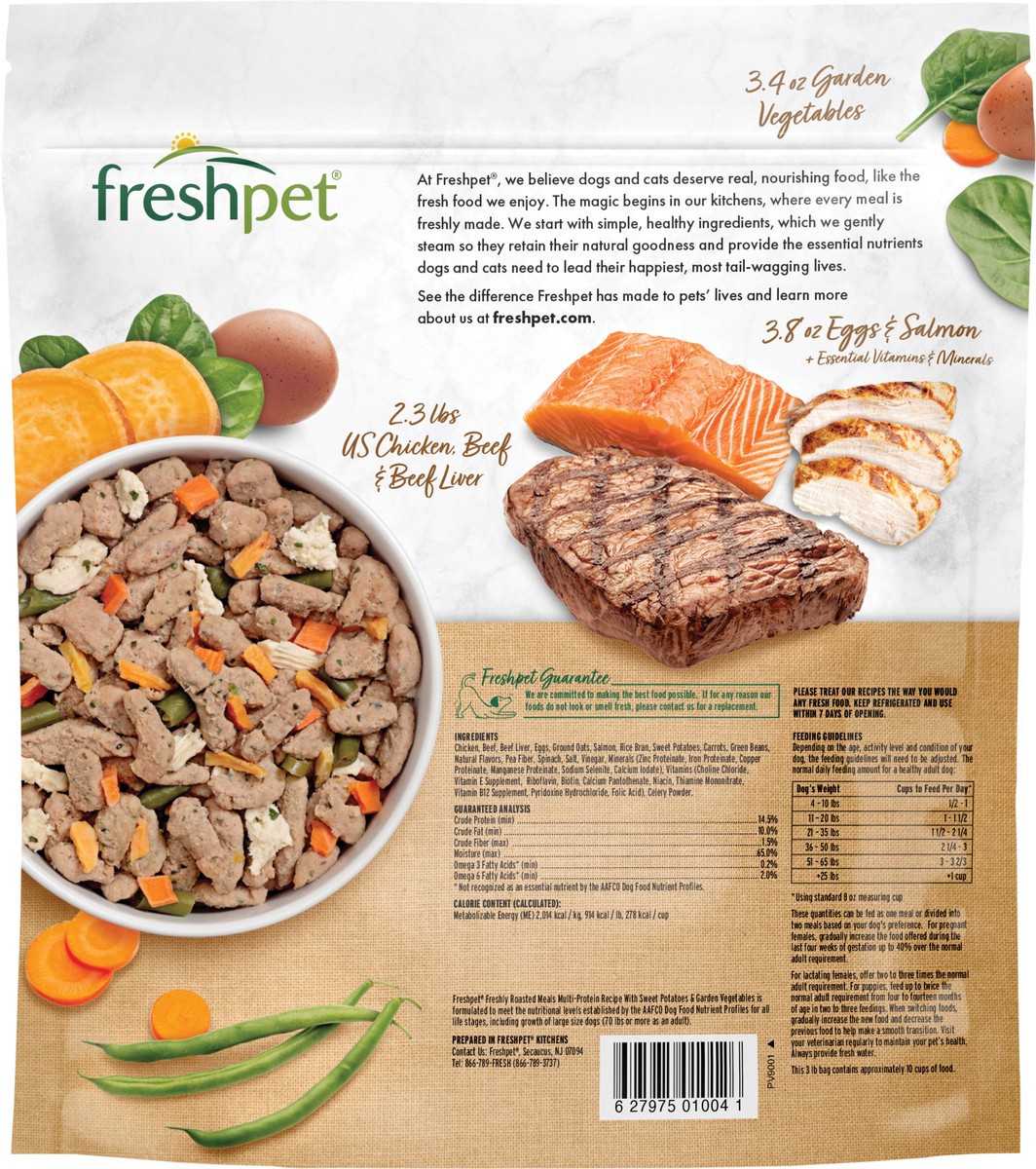slide 2 of 3, Freshpet Freshly Roasted Meals Multi-Protein Recipe Dog Food 3 lb, 3 lb