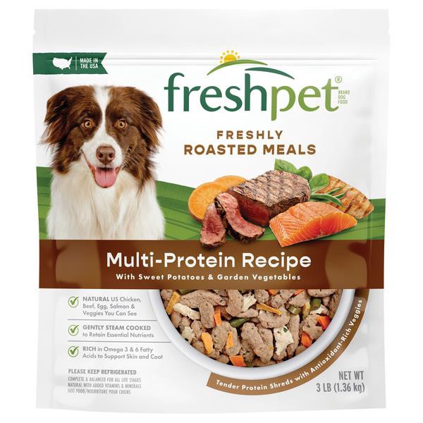 slide 1 of 3, Freshpet Freshly Roasted Meals Multi-Protein Recipe Dog Food 3 lb, 3 lb