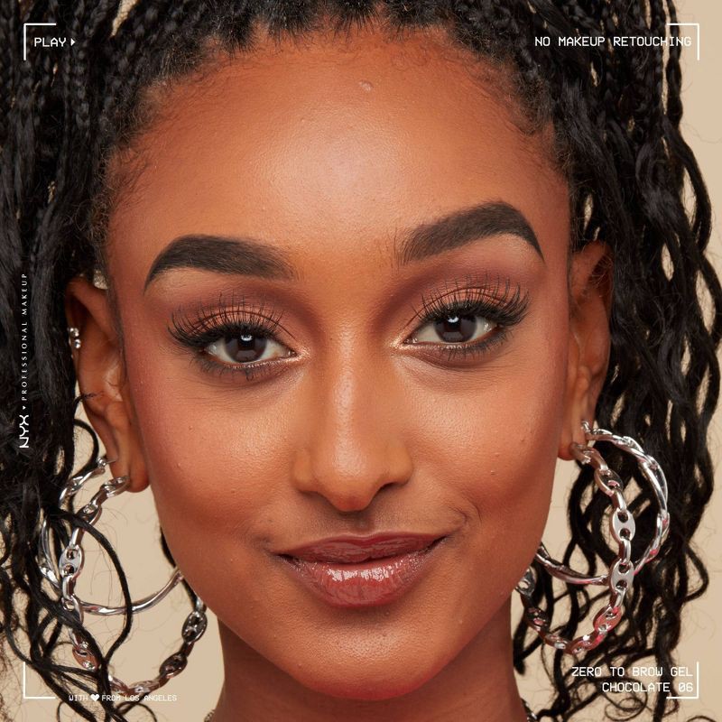 slide 3 of 9, Nyx Zro To Brw Gel Choc, 1 ct