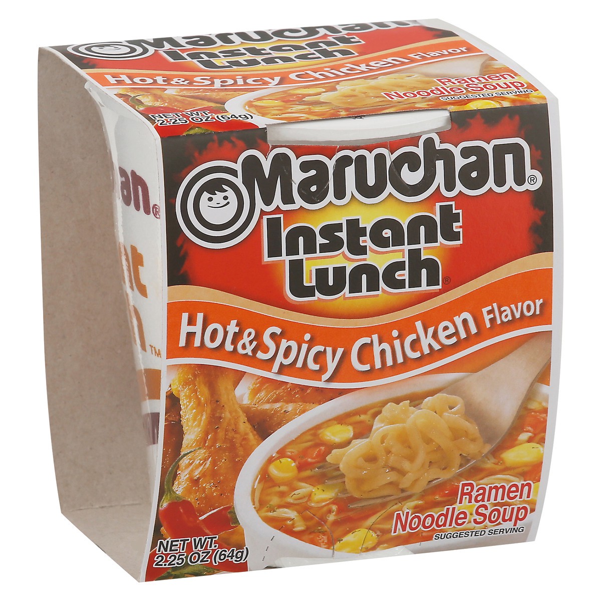 slide 2 of 9, Maruchan Instant Lunch Hot & Spicy Chicken Flavor Ramen Noodle Soup 2.25 oz, 2.25 oz