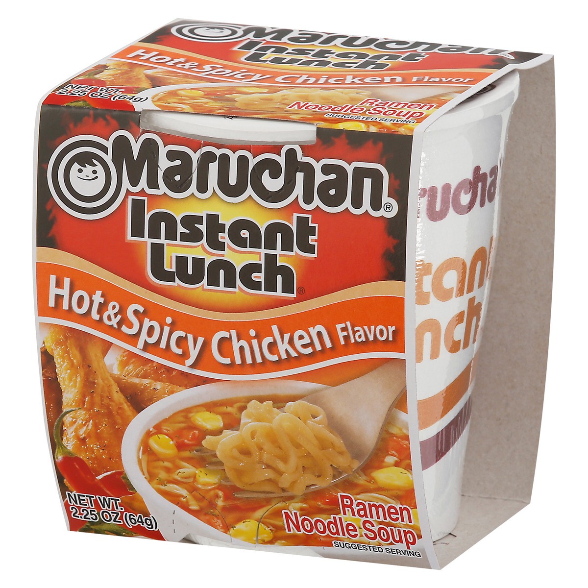 slide 3 of 9, Maruchan Instant Lunch Hot & Spicy Chicken Flavor Ramen Noodle Soup 2.25 oz, 2.25 oz