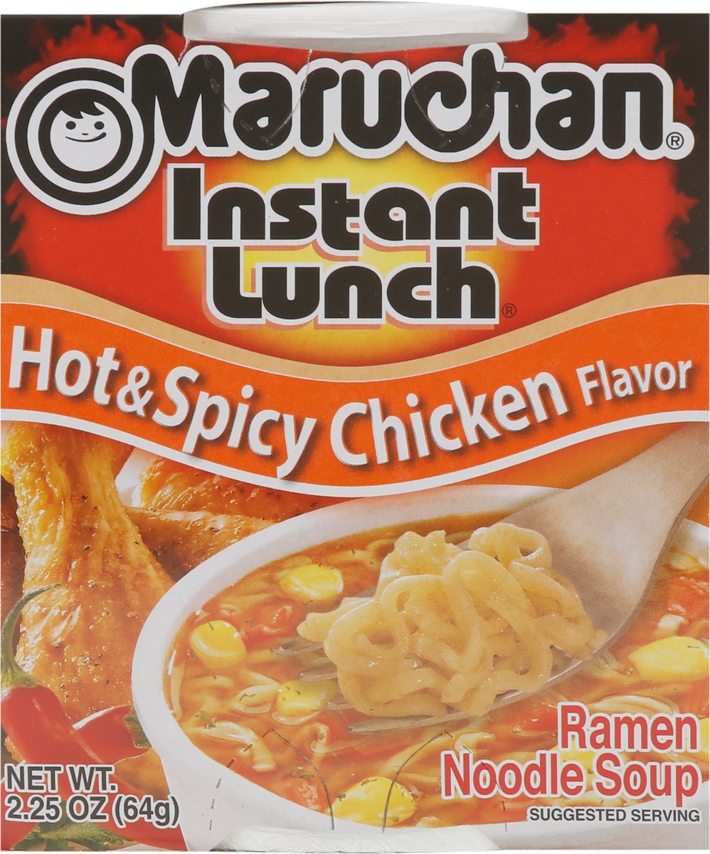 slide 6 of 9, Maruchan Instant Lunch Hot & Spicy Chicken Flavor Ramen Noodle Soup 2.25 oz, 2.25 oz