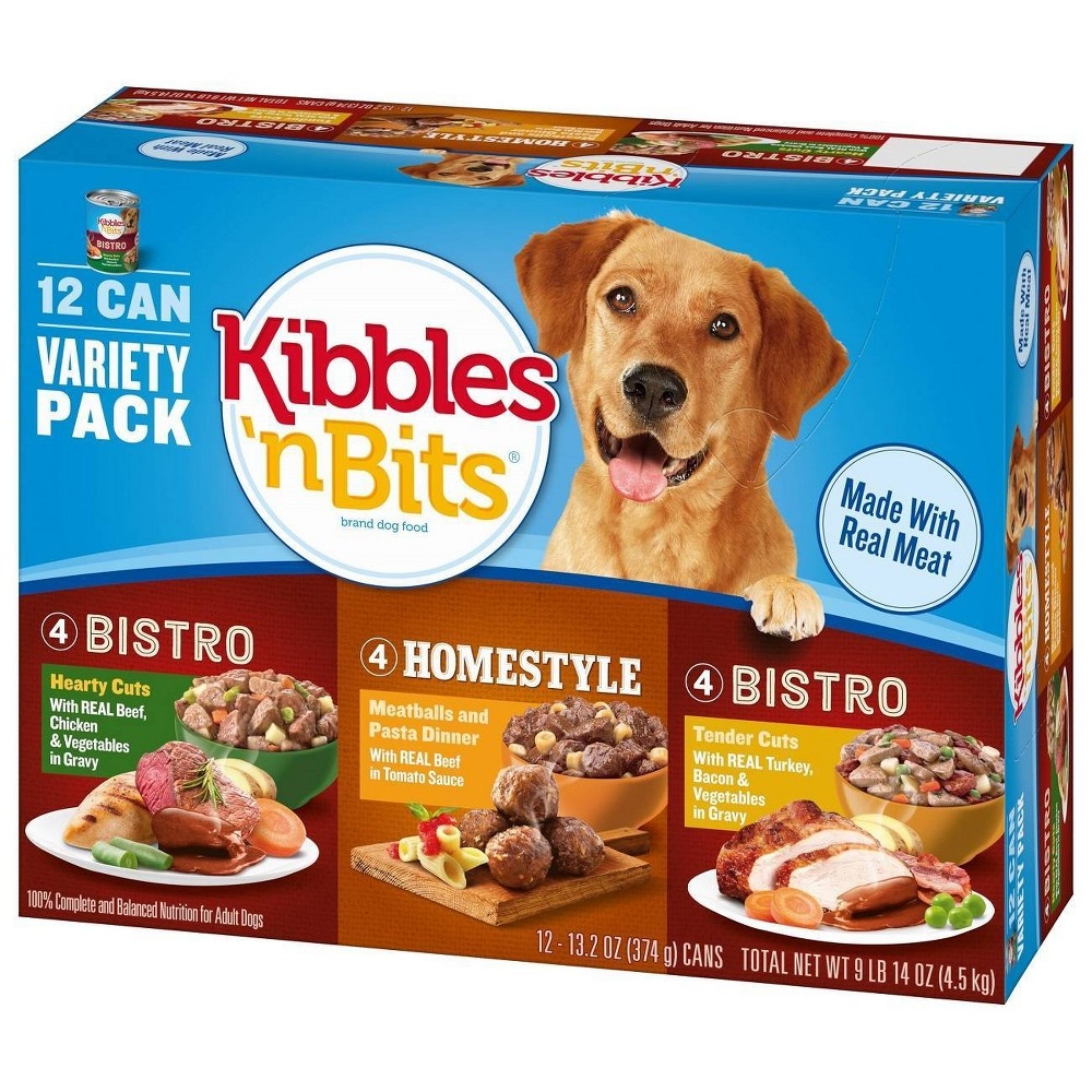 Kibbles 'n Bits Wet Dog Food Variety Pack 12 ct; 13.2 oz Shipt