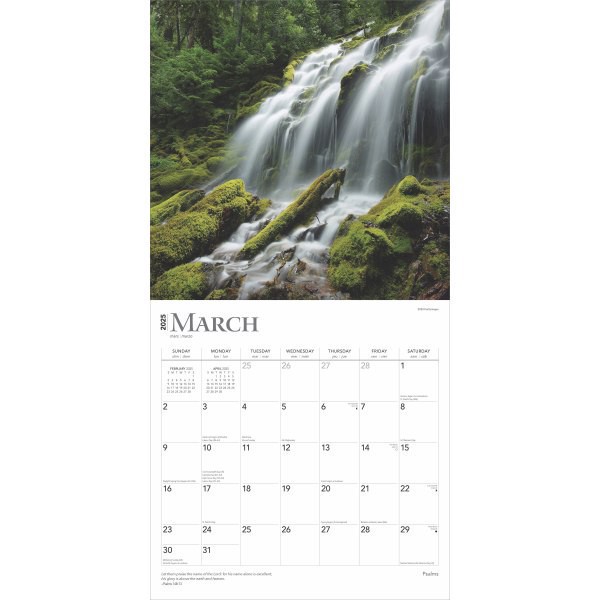 slide 6 of 8, 2025 Browntrout Inspirational Monthly Plastic-Free Square Wall Calendar, 12"" X 12"", Psalms, January 2025 To December 2025, 1 ct