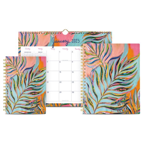 slide 6 of 6, 2025 Ettavee For Cambridge Monthly Wall Calendar, 15"" X 12"", Leaf, January 2025 To December 2025, Ev21-707, 1 ct