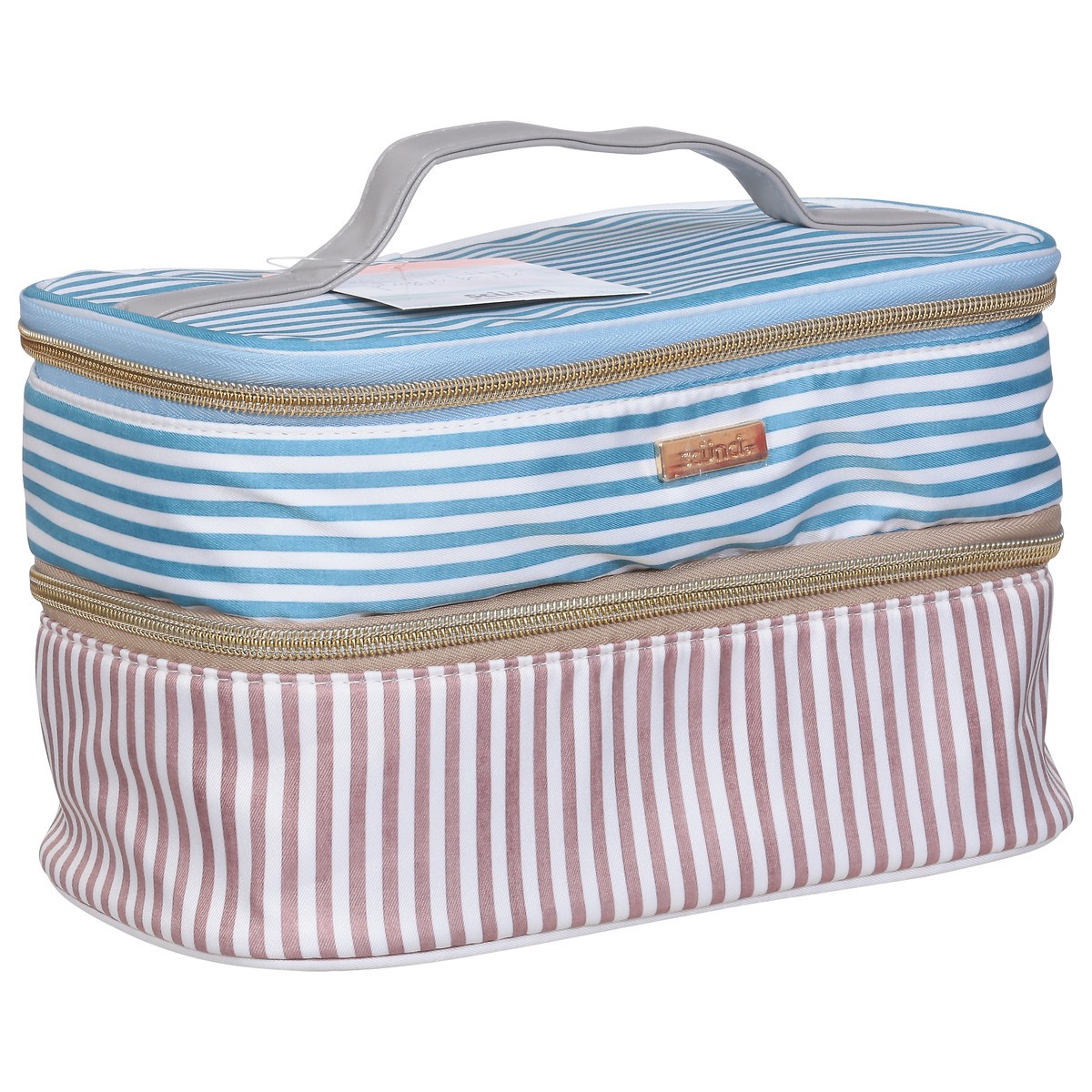 slide 5 of 11, Allegro Train Case Stripes, 1 ct