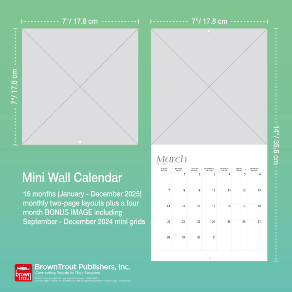 slide 5 of 8, 2025 Browntrout Entertainment Monthly Mini Wall Calendar, 7"" X 7"", Taylor Swift, January 2025 To December 2025, 1 ct