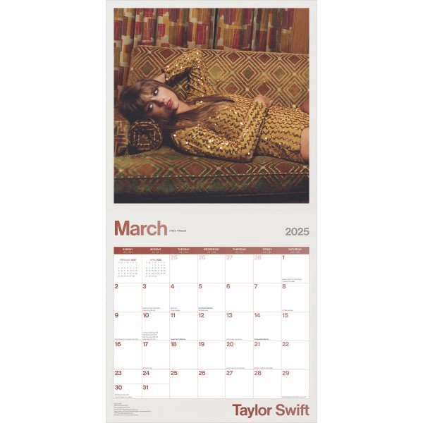 slide 2 of 8, 2025 Browntrout Entertainment Monthly Plastic-Free Square Wall Calendar, 12"" X 12"", Taylor Swift, January 2025 To December 2025, 1 ct