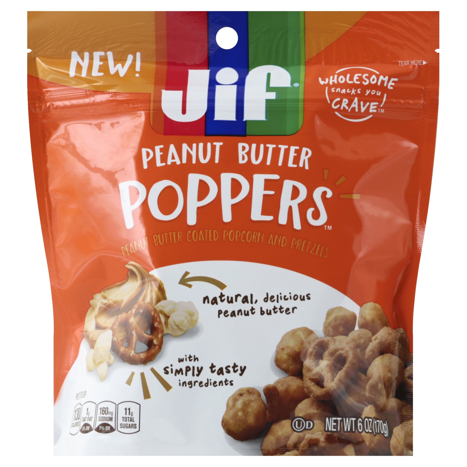 slide 1 of 2, Jif Peanut Butter Poppers, 6 oz