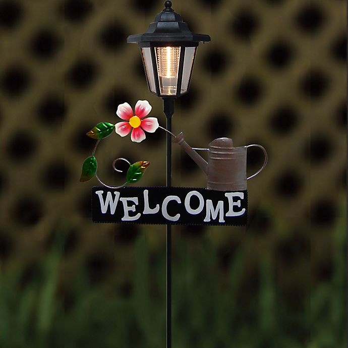 slide 1 of 1, Destination Summer Solar Flower Welcome Sign, 1 ct