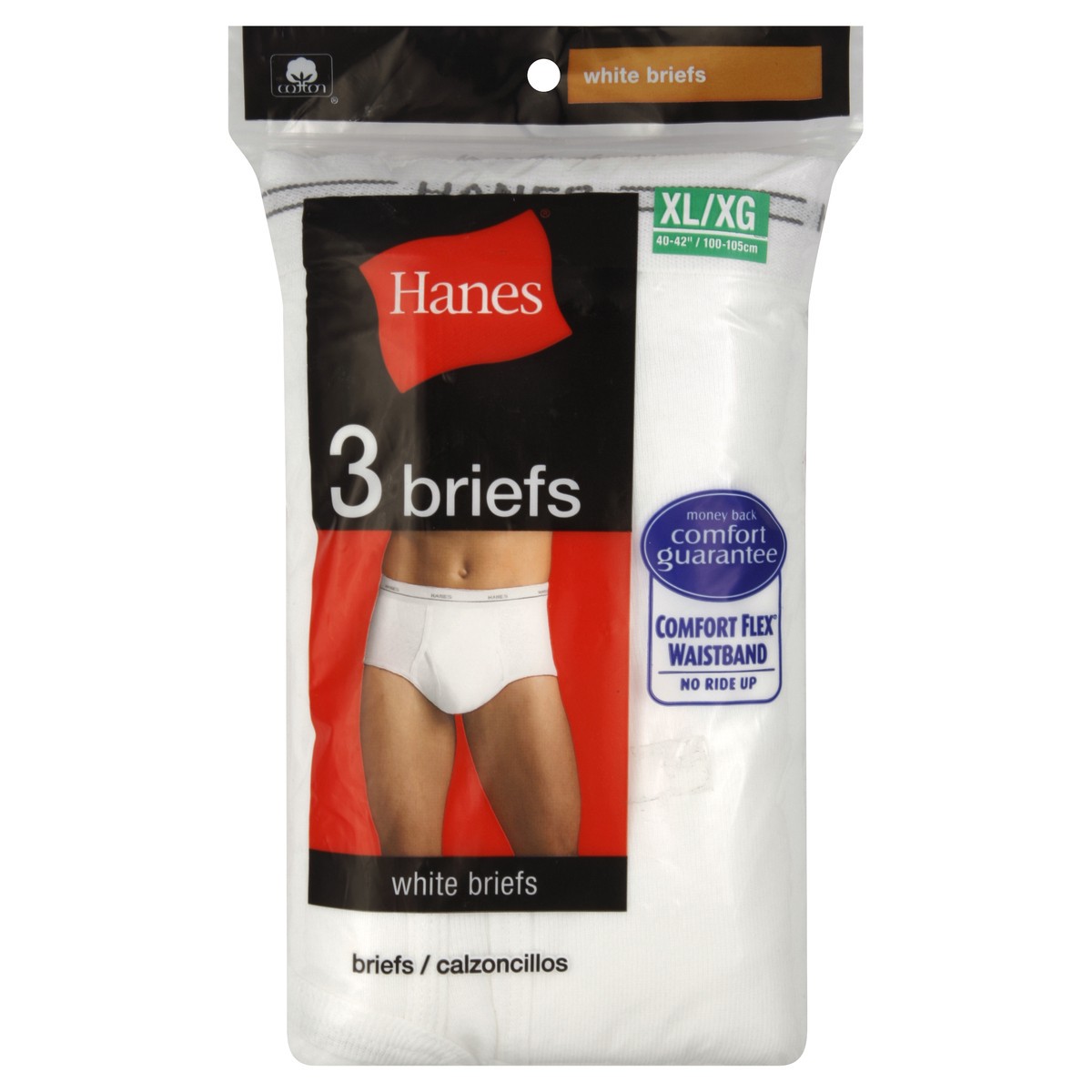 slide 2 of 2, Hanes Briefs 3 ea, 3 ct