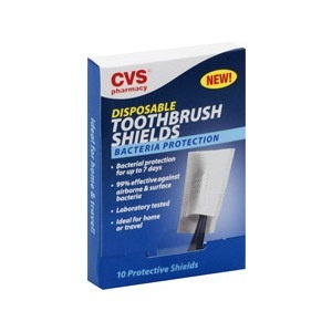 slide 1 of 1, CVS Pharmacy Disposable Toothbrush Shields, 10 ct