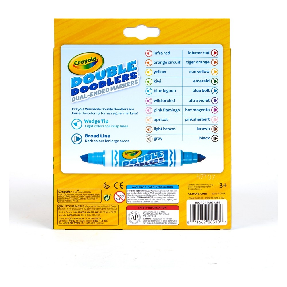 slide 4 of 9, Crayola Washable Markers Dual-tip, 10 ct