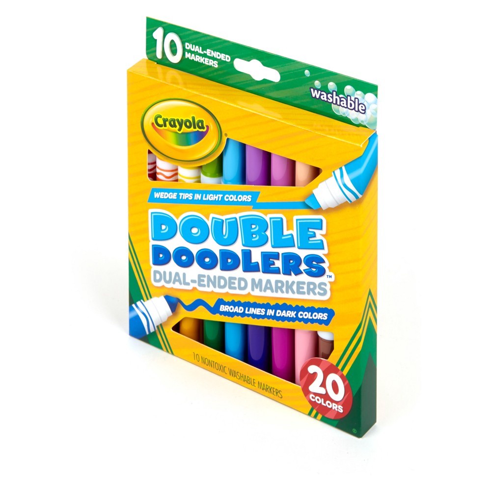 slide 2 of 9, Crayola Washable Markers Dual-tip, 10 ct