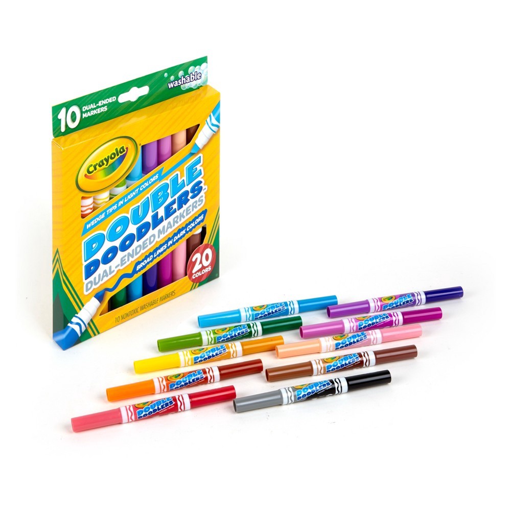 slide 4 of 9, Crayola Washable Markers Dual-tip, 10 ct