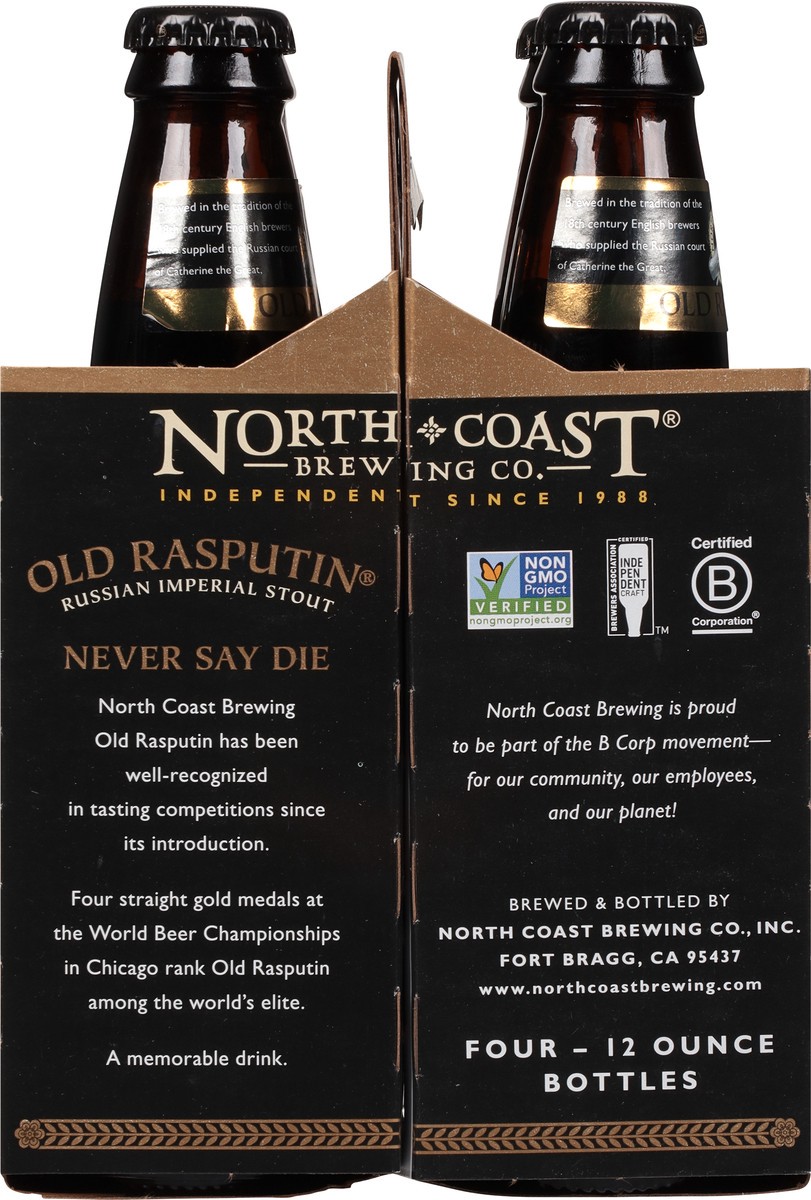 slide 7 of 9, North Coast Brewing Co. Russian Imperial Stout Old Rasputin Beer 4 - 12 fl oz Bottles, 6 ct; 12 oz