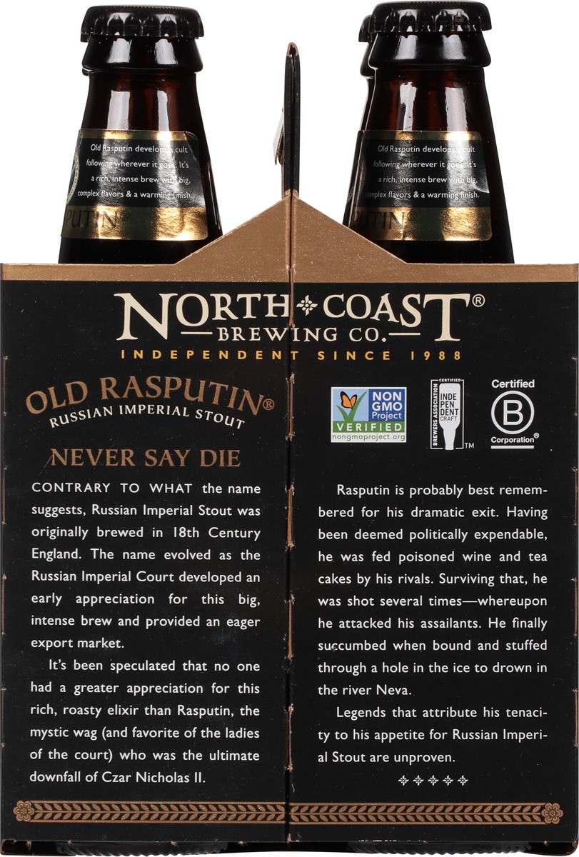 slide 8 of 9, North Coast Brewing Co. Russian Imperial Stout Old Rasputin Beer 4 - 12 fl oz Bottles, 6 ct; 12 oz