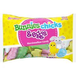 Spangler Bunnies Chicks And Eggs Marshmallow Candy, 10oz Pillow Bag