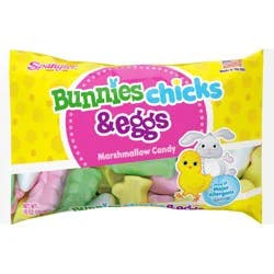 Spangler Bunnies Chicks And Eggs Marshmallow Candy, 10oz Pillow Bag