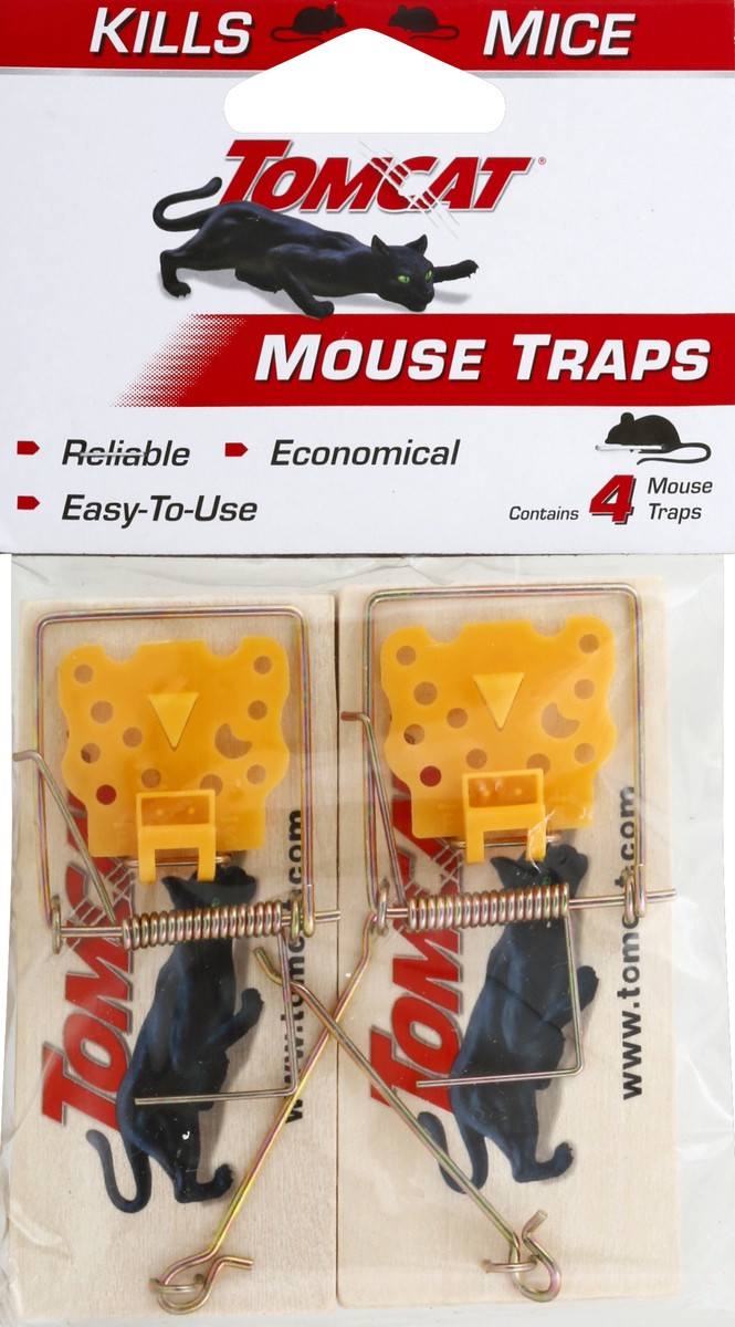 slide 1 of 8, Tomcat *tomcat Wooden Mouse Traps, 4 ct