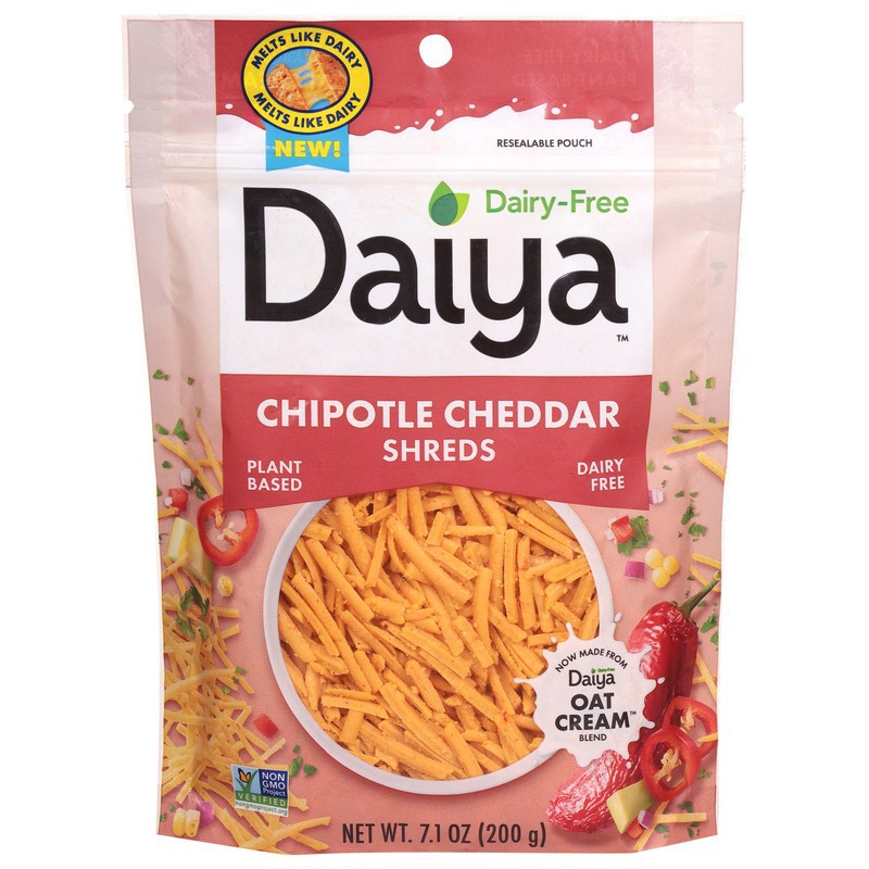 slide 1 of 1, Daiya Dairy-Free Chipotle Cheddar Cheese Shreds 7.1 oz, 7.1 oz