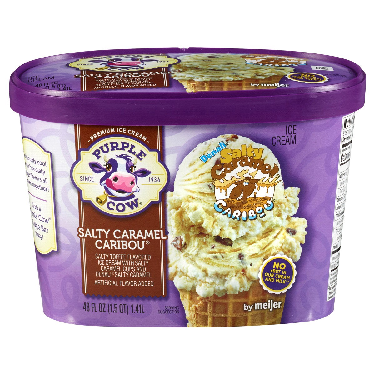 slide 1 of 9, Purple Cow Caramel Caribou Ice Cream, 1.5 qt, 1.5 qt