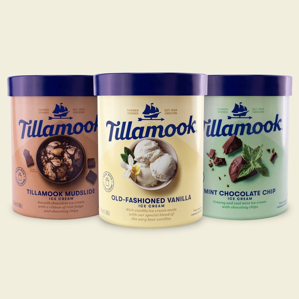 slide 5 of 7, Tillamook Mint Chocolate Chip Ice Cream, 1.75 qt