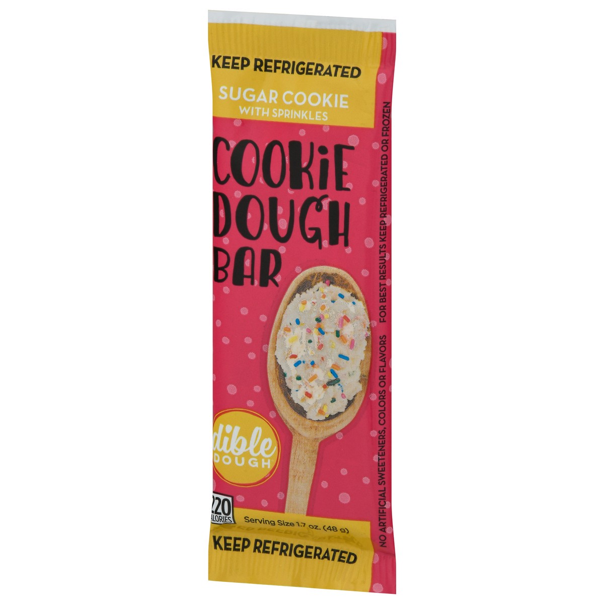 slide 12 of 13, Dible Dough Sugar Cookies with Sprinkles Cookie Dough Bar 1.7 oz, 1.7 oz