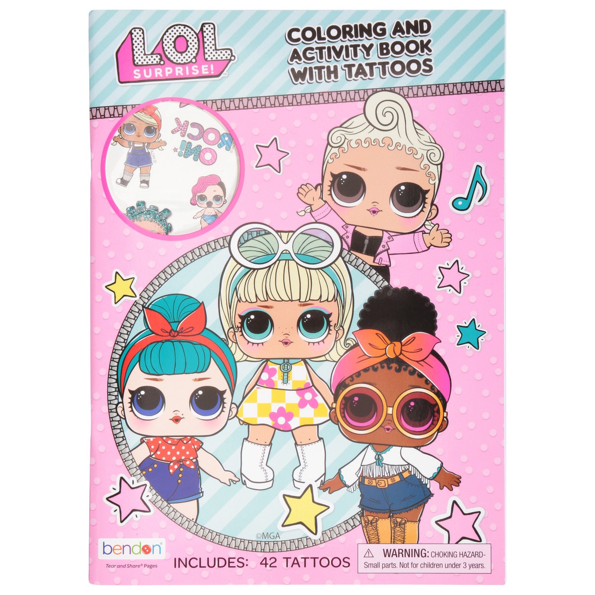 slide 1 of 9, Bendon Lol Surprise Coloring And Activity Book With Tattoos, 1 ct