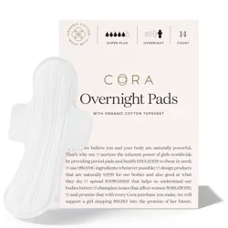 Cora The Peace-of-Mind Overnight with Wings Pad 14 ea