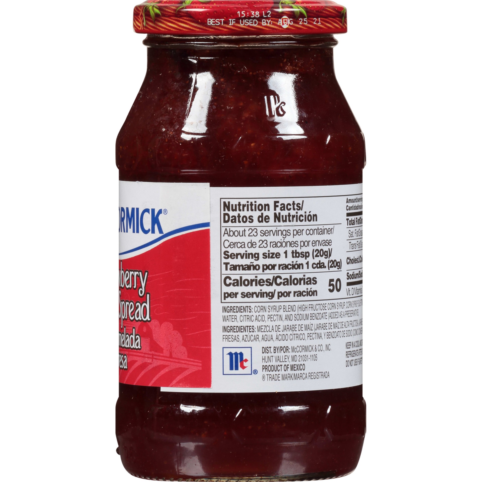 slide 4 of 5, McCormick Strawberry (Fresa) Fruit Spread (Mermelada), 15.8 oz, 15.8 oz