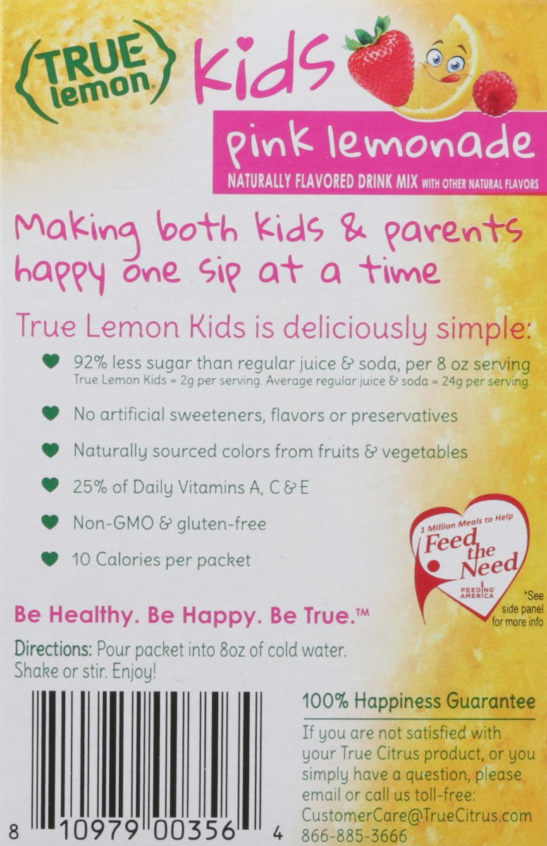 slide 5 of 14, True Lemon Kids Pink Lemonade Drink Mix 10 - 0.14 oz Packets, 10 ct