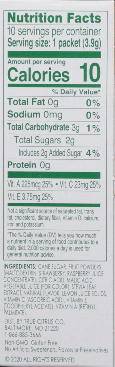 slide 4 of 14, True Lemon Kids Pink Lemonade Drink Mix 10 - 0.14 oz Packets, 10 ct