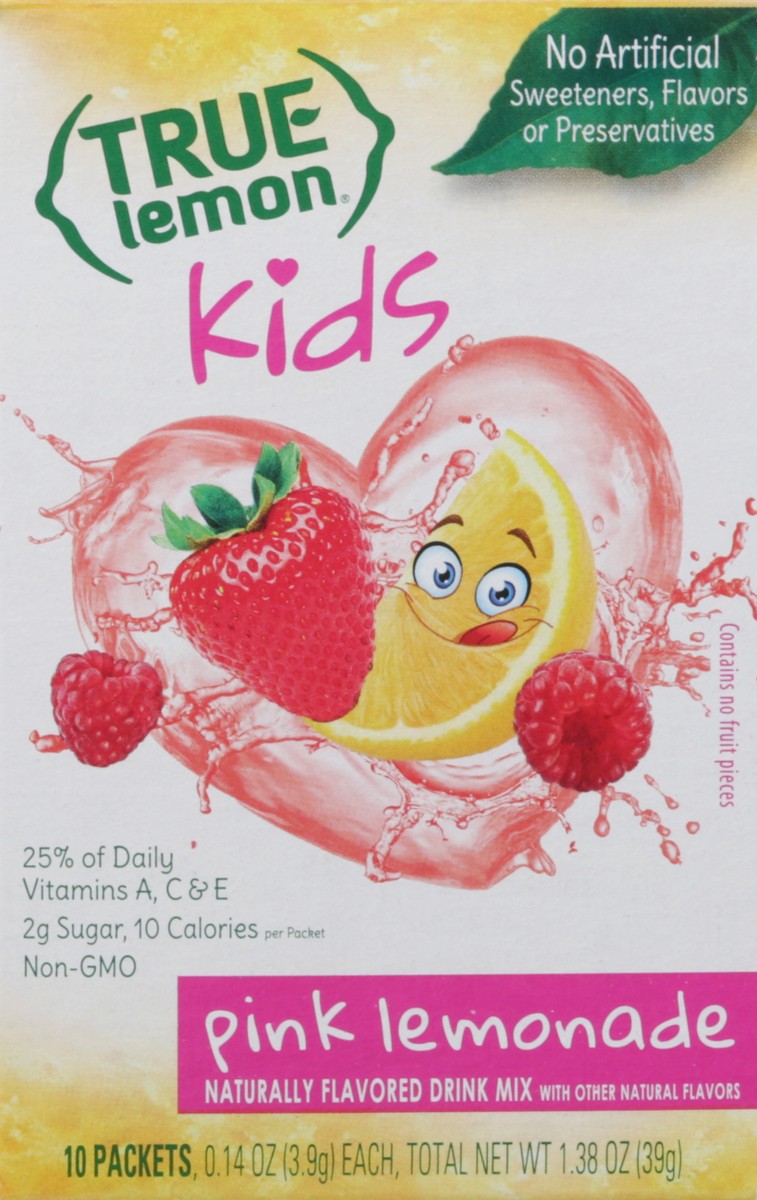 slide 11 of 14, True Lemon Kids Pink Lemonade Drink Mix 10 - 0.14 oz Packets, 10 ct