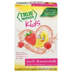 True Lemon Kids Pink Lemonade Drink Mix - 10 - 0.14 oz Packets