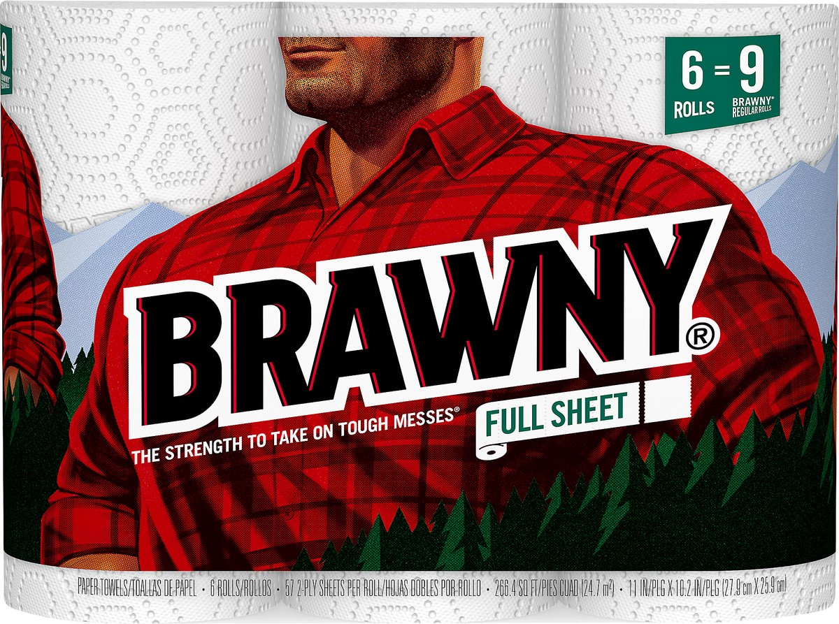 slide 4 of 4, Brawny Full Sheet Paper Towels, 266 ct