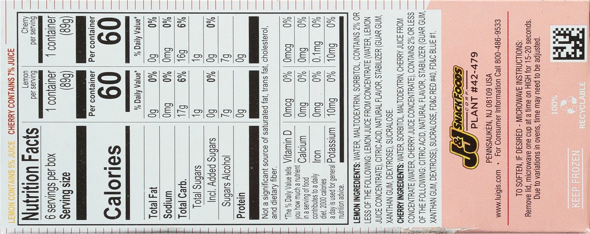 slide 4 of 9, Luigi's Real Italian Ice / No Sugar Added Variety Pack, 24 fl oz