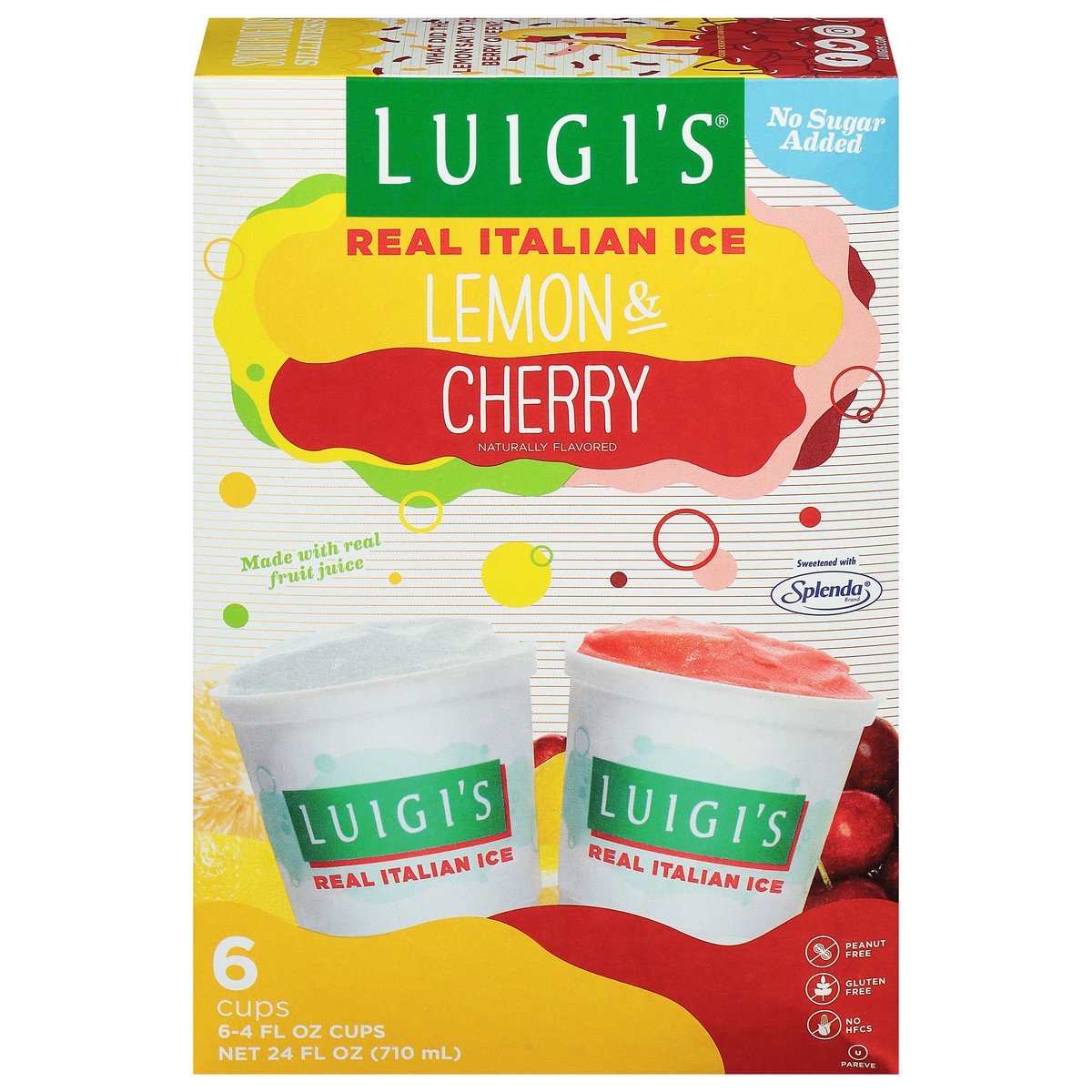 slide 1 of 9, Luigi's Real Italian Ice / No Sugar Added Variety Pack, 24 fl oz