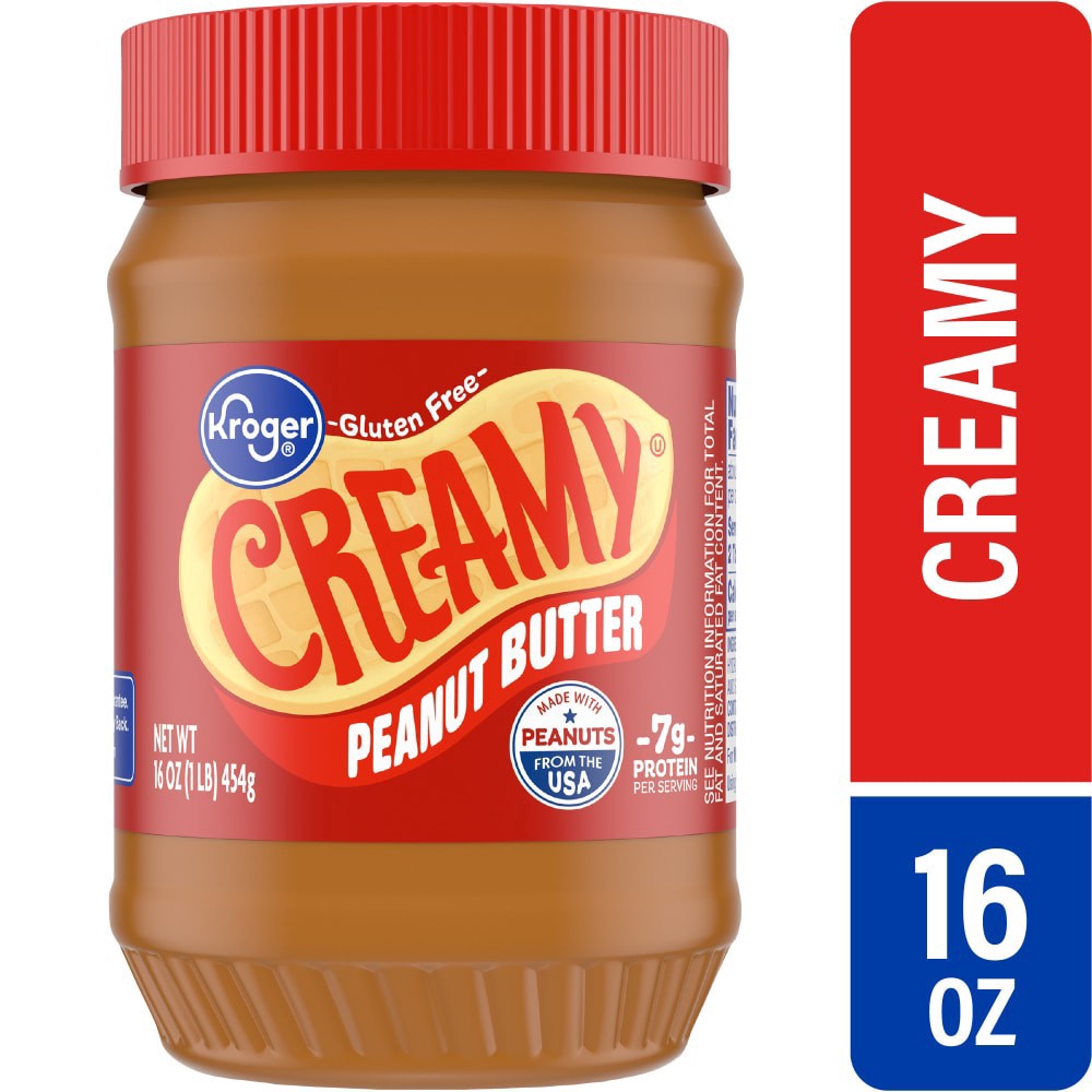 slide 1 of 6, Kroger Gluten Free Creamy Peanut Butter - 16 oz, 16 oz