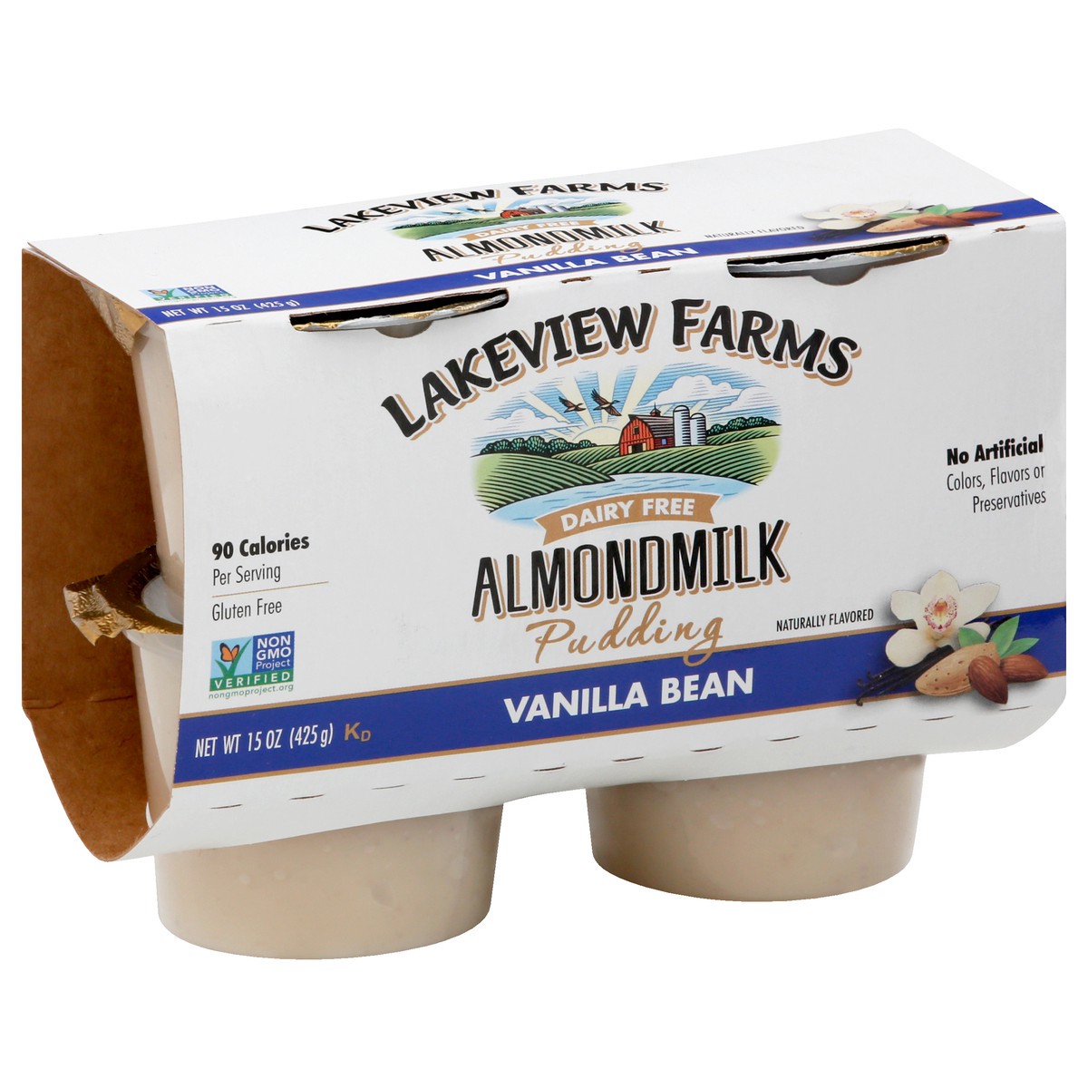 slide 2 of 9, Lakeview Farms Almond Milk Dairy Free Vanilla Bean Pudding 4 ea, 4 ct