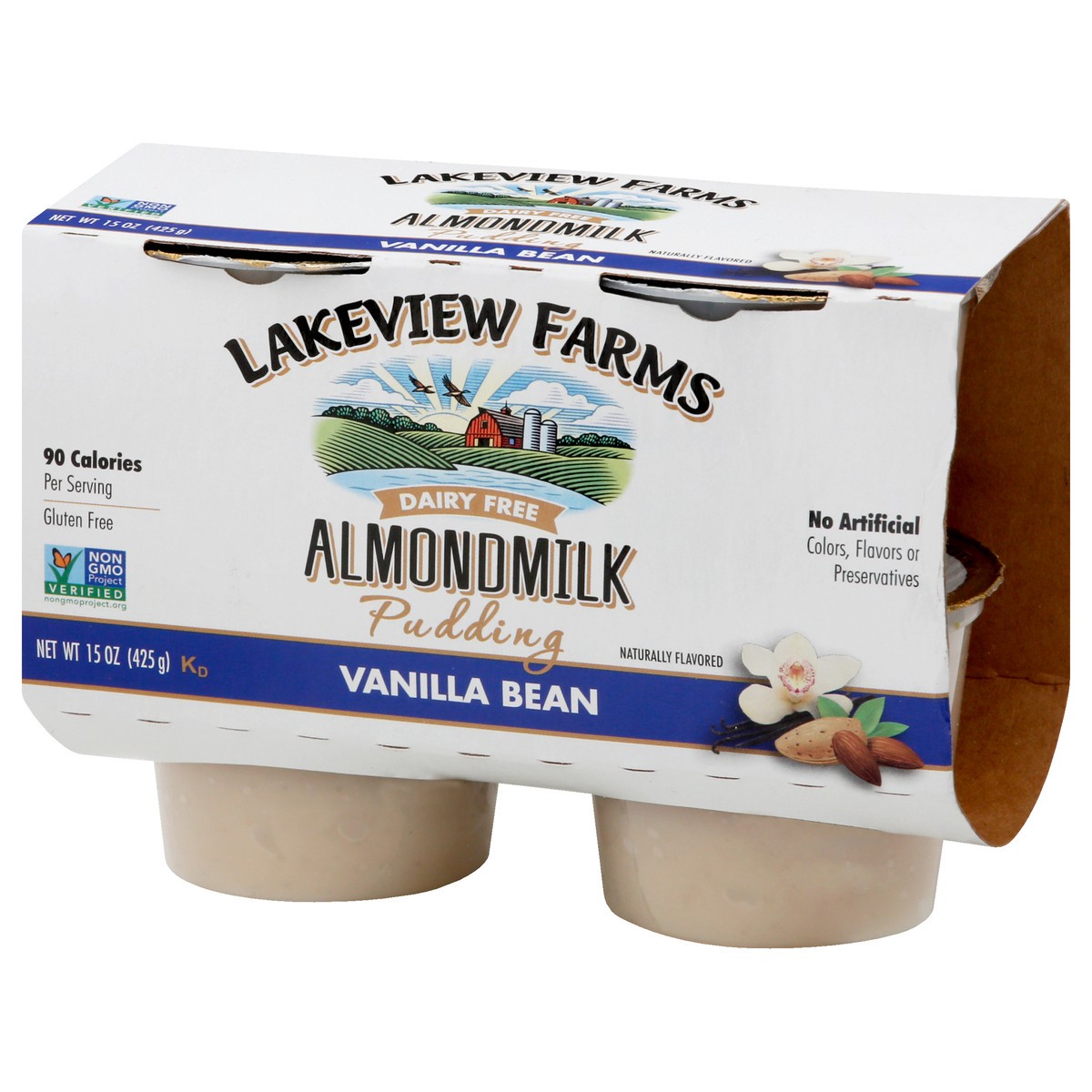 slide 3 of 9, Lakeview Farms Almond Milk Dairy Free Vanilla Bean Pudding 4 ea, 4 ct